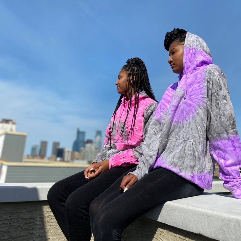Tie Dye Hoodies in Pink, Purple or Blue